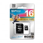 MicroSD 16GB Silicon Class 10 +SD адаптер